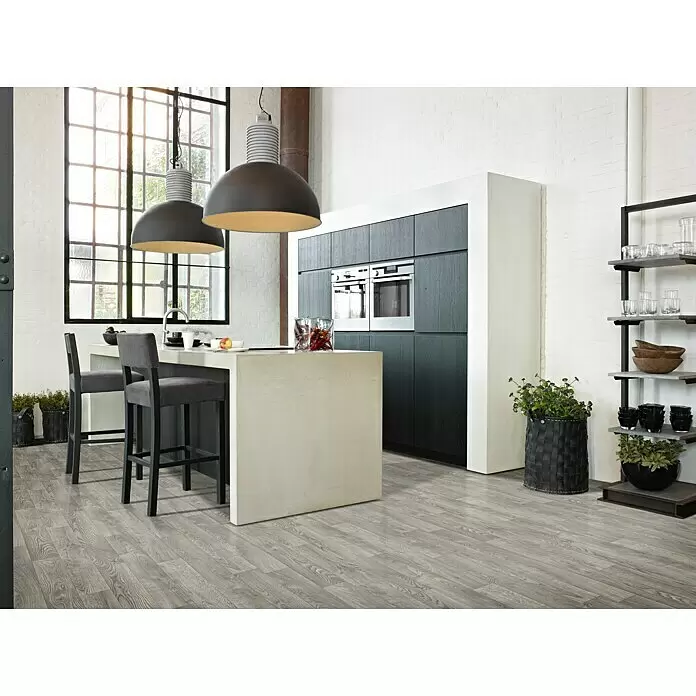 VEELIKE Pavimento PVC Adesivo Effetto Legno Grigio Bianco Piastrelle - Foto 10