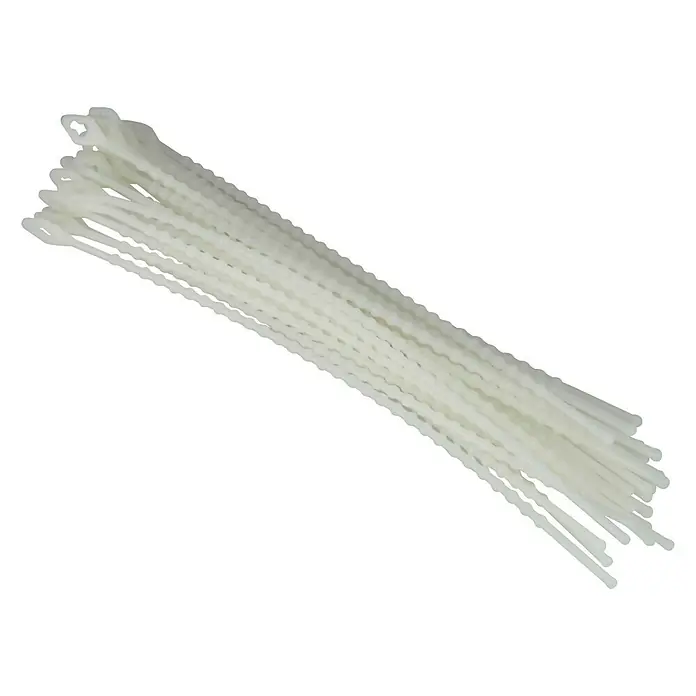 Voltomat Knotenbinder - Weiß, 25 Stk., 180 mm - Bündel weißer Kabelbinder, ideal zum Organisieren und Sichern von Kabeln und anderen Gegenständen. Vielseitig und strapazierfähig.
