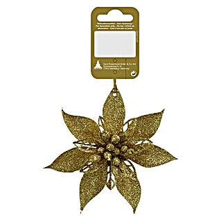 Christbaumschmuck Blume Gold (Gold, Kunststoff)