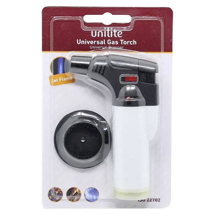 Universalbrenner - 1 Stk. - Unilite Universal Gasbrenner im Blisterpack, ideal für vielseitige Anwendungen mit Jetflamme. Robuste Bauweise für zuverlässigen Gebrauch.