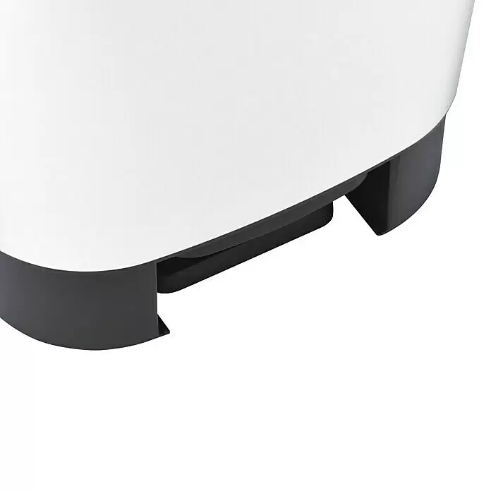 KIS Treteimer Chic - 45 l, Kunststoff, Schwarz/Silber - Detailaufnahme