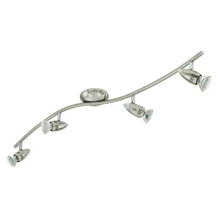Eglo LED-Deckenstrahler MAGNUM-LED - 12 W, Nickel-matt/Chrom, 4 Stk. - Deckenleuchte mit vier Strahlern in Silber. Das Lichtsystem sorgt für eine schöne und flexible Beleuchtung in jedem Raum.