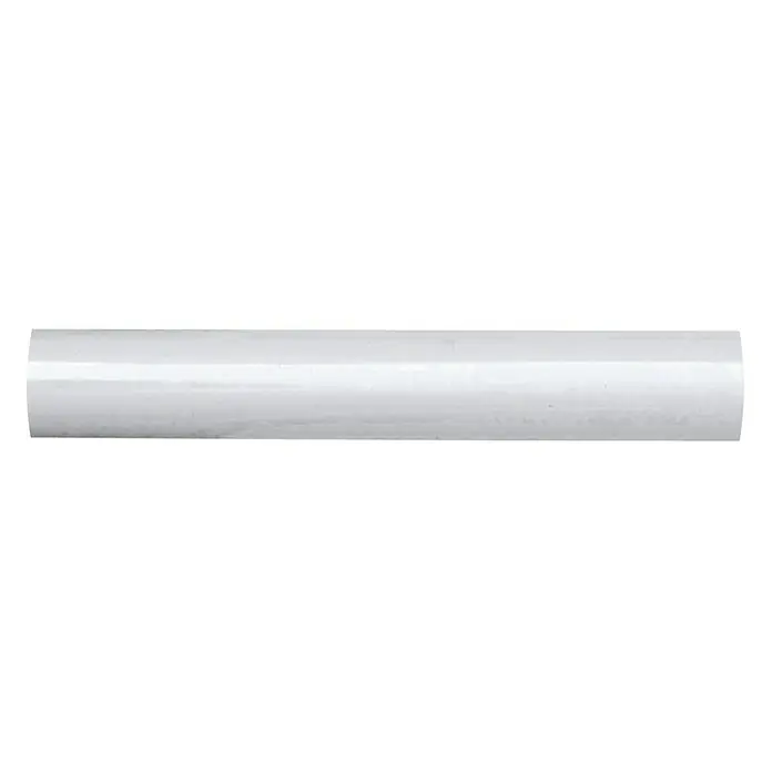 Barra para ropa SF - Ø x L: 19 mm x 100 cm, Metal, Blanco - Primer plano de una tubería blanca brillante. Ideal para proyectos de fontanería o construcción, con una estética limpia y moderna.