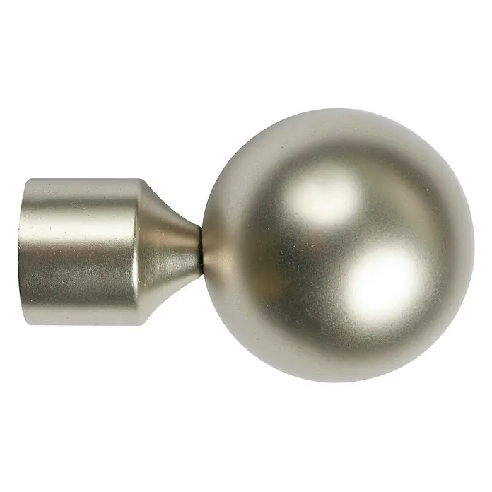 Tapa final Esfera Tendencias - Plateado, 1 ud. - Un terminal en forma de bola para una barra de cortina. Acabado plateado y fácil instalación para una decoración de ventana elegante.