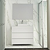 Mueble de lavabo Colours (46 x 100 x 83 cm, Blanco seda, Mate)
