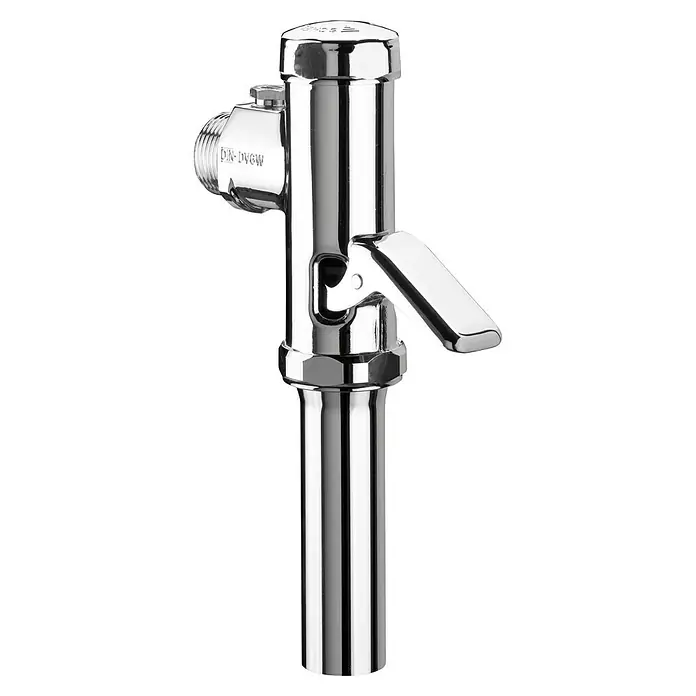 Schell WC-Druckspüler - ¾″, Verchromt, Mit Tülle - Glänzender, verchromter Wasserhahn mit Hebelgriff, ideal für gewerbliche Küchen oder Badezimmer. Robuste Bauweise und elegantes Design vereint.