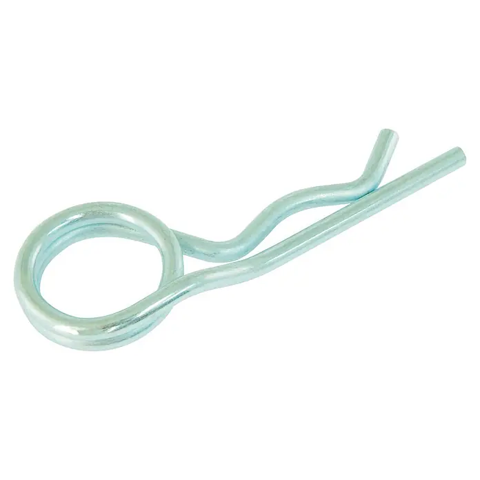 Suki Federstecker - Ø x L: 2 x 42 mm, Stahl, Verzinkt - Metallischer R-Splint (Federsplint) mit großer Schlaufe und zwei welligen Schenkeln.