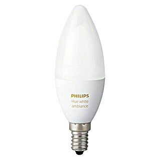 Philips Hue Lámpara LED White Ambiance (E14, Intensidad regulable, Blanco cálido, 470 lm, 5,2 W)