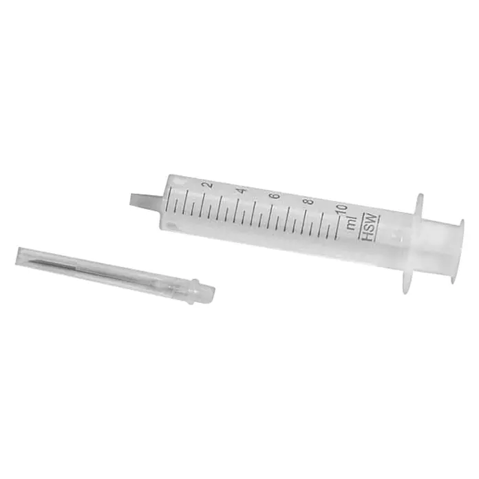 swingcolor Kleisterspritze - 12 ml - Eine sterile medizinische Spritze mit abgenommener Nadel, bereit für die Injektion. Präzise Dosierung für medizinische Anwendungen.