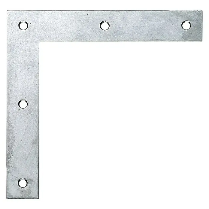 Stabilit Escuadra esquinera - L x An x Al: 120 x 20 x 120 mm, Acero inoxidable, Plateado - Escuadra metálica con agujeros preperforados para tornillos, para reforzar esquinas.