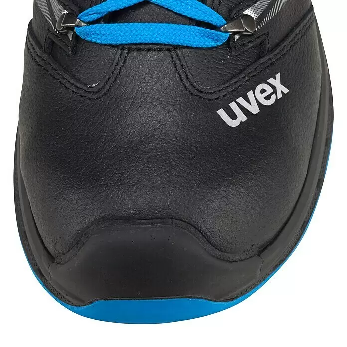 Uvex 2 Trend Sicherheitsstiefel S3 - 47, Schutzklasse nach EN ISO 20345: S3, Schwarz/Blau - Detailaufnahme