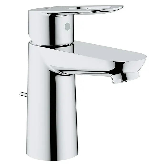 Grohe BauLoop Waschtischarmatur S-Size - Chrom, Glänzend, Höhe: 14,7 cm - Stylische Chrom-Einhebel-Waschtischarmatur mit elegantem Design. Ideal für moderne Badezimmer, die Wert auf Funktionalität und Ästhetik legen.