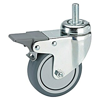 Dörner & Helmer Apparate-Lenkrolle (Durchmesser Rolle: 50 mm, Traglast: 45 kg, Mit Feststeller und Gewindestift)