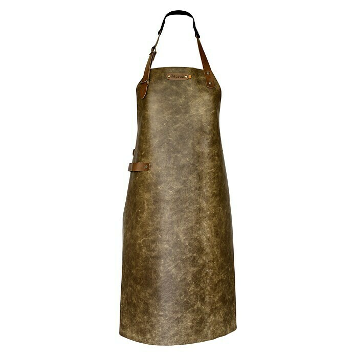 Xapron Grillschürze AtlantaLeder, Dunkelbraun, L x B: 82 x 60 cm Front View