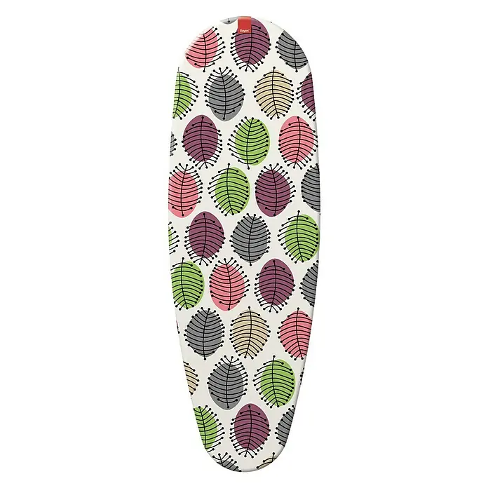Rayen Funda para tabla de planchar Clip Basic Hojas - Específico para: Planchado ropa, Multicolor - Funda de tabla de planchar con estampado de hojas coloridas, ideal para planchar con estilo y eficiencia. Un toque de color en el hogar!