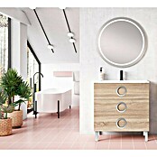 Camargue Mueble de lavabo Moon (L x An x Al: 45 x 100 x 85 cm, Roble, Mate)