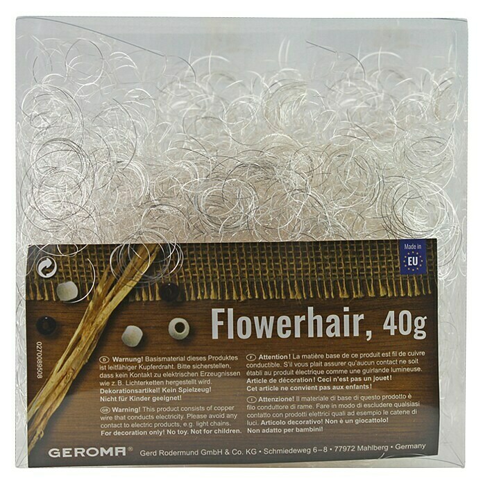 Dekoartikel Flowerhair Silber