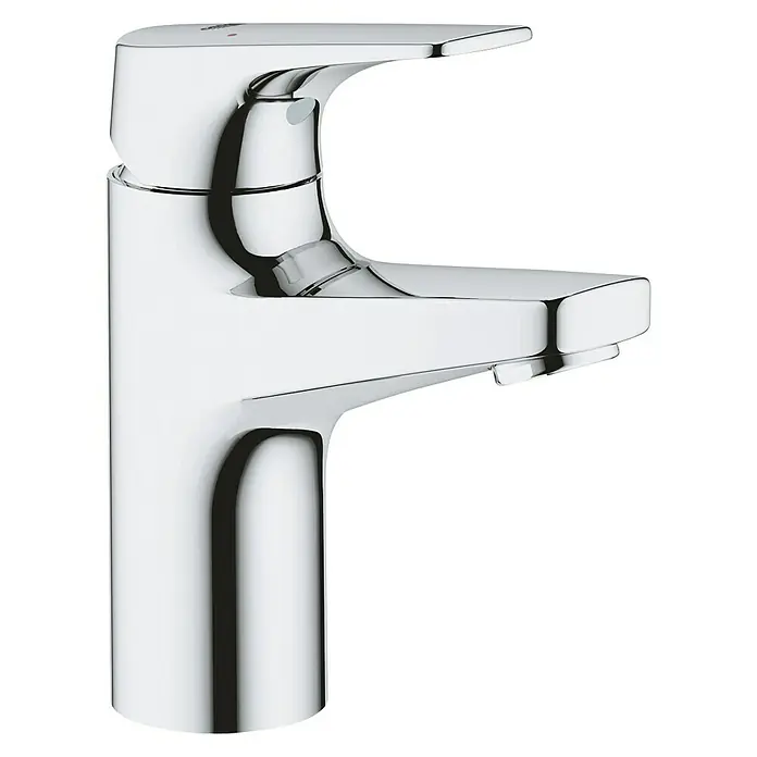 Grohe BauFlow Waschtischarmatur S-Size - Chrom, Glänzend - Moderner Chrom-Wasserhahn mit schlankem Design und klaren Linien. Ideal für ein stilvolles Badezimmer.