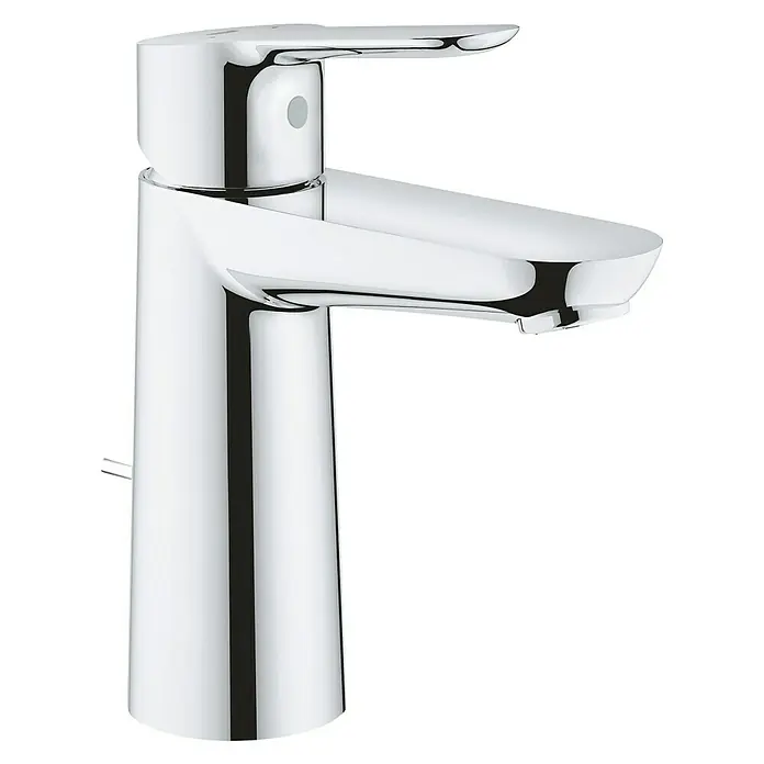 Grohe BauEdge Waschtischarmatur M-Size - Chrom, Glänzend - Glänzender, moderner Wasserhahn mit elegantem Design, perfekt für stilvolle Badezimmer.