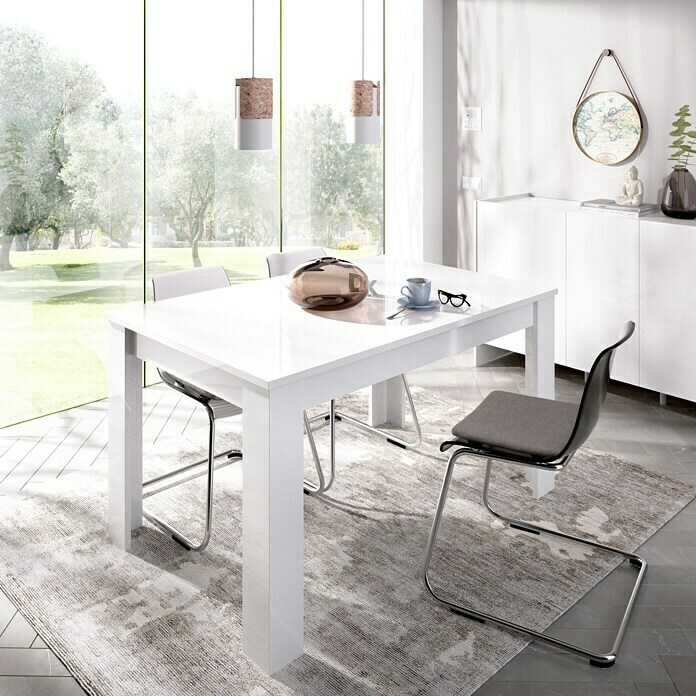 Mesa de comedor Dine (L x An x Al: 90 x 140 x 77 cm, Blanco)