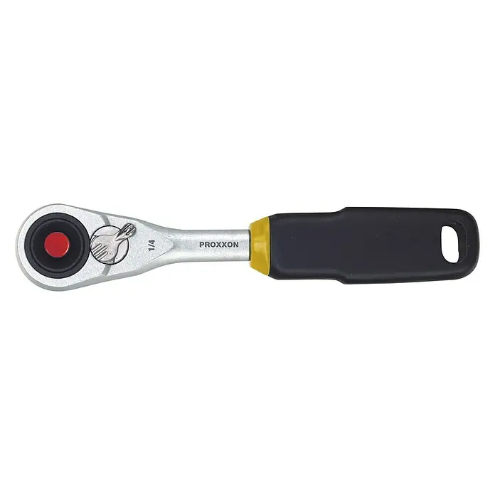 Proxxon Industrial Ratsche Micro - ¼″ Vierkant - Proxxon 1/4" Ratsche mit ergonomischem Griff für präzise Arbeiten in Werkstatt und Hobby. Kompaktes Design für schwer zugängliche Stellen.