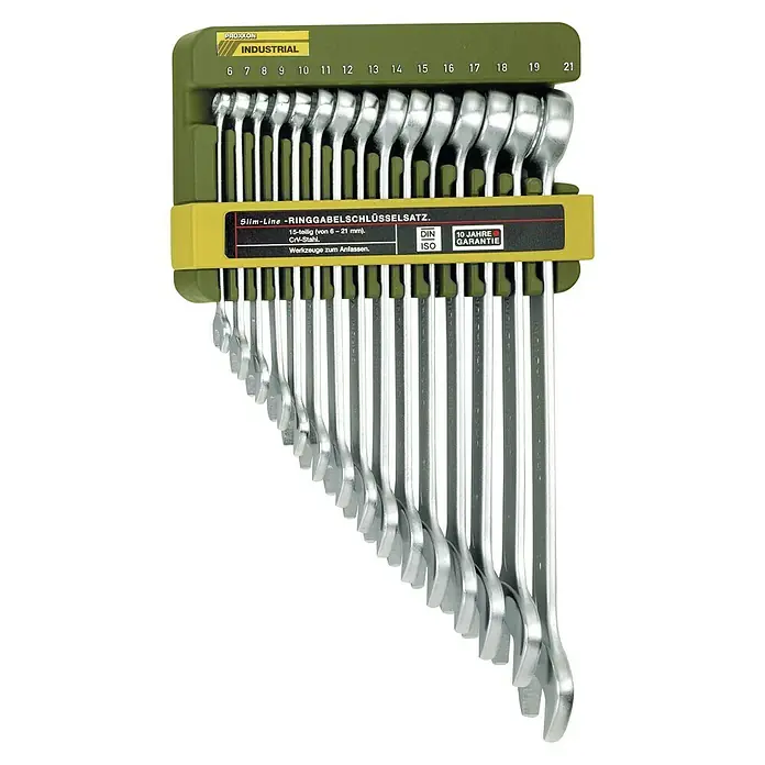 Proxxon SlimLine Ringmaulschlüssel-Satz - Schlüsselweite: 6 mm - 21 mm - Proxxon Slim-Line Ringgabelschlüsselsatz, 15-teilig von 6-21 mm, ideal für Werkstatt und Hobby.