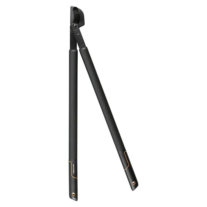 Fiskars SingleStep Hand-Astschere L38 - Länge: 81,6 cm, Max. Aststärke: 40 mm, Stahl, Schwarz/Orange - Die Fiskars PowerGear II Getriebe-Astschere mit Kraftübersetzung für müheloses Schneiden dicker Äste in Ihrem Garten.
