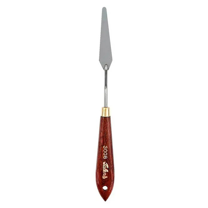Talens Espátula para pintar 3008 - Tamaño: N° 3008 - Un cuchillo de paleta delgado con mango de madera. Perfecto para artistas para aplicar y mezclar pinturas sobre lienzo o paleta.