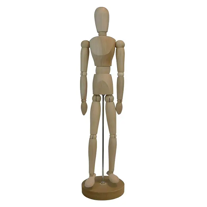 Talens Muñeco articulado - Altura: 50 cm - Maniquí de madera para fines artísticos. Ideal para dibujar figuras y comprender la anatomía humana.