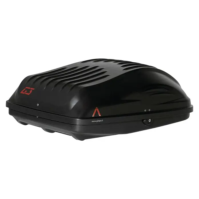 Cartrend Dachbox Reef 270 - L x B x H: 118 x 76 x 39 cm, 220 l, 50 kg, Schwarz - Schwarze Dachbox für Autos mit G3-Logo und aerodynamischem Design für zusätzlichen Stauraum auf Reisen.