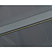 Terrassenüberdachung Tuscany LED (Tiefe: 3 m, B x H: 5,46 x 2,1 m, Silbergrau)
