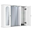 Riva LED-Spiegelschrank (B x H: 82 x 63,4 cm, Mit Beleuchtung, Spanplatte, Weiß)