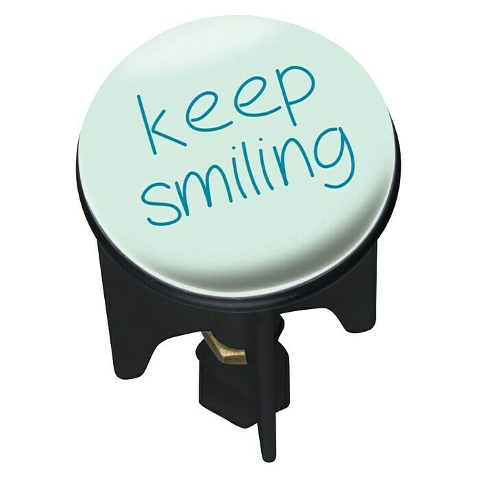 WENKO Lavabostöpsel Pluggy Keep Smiling