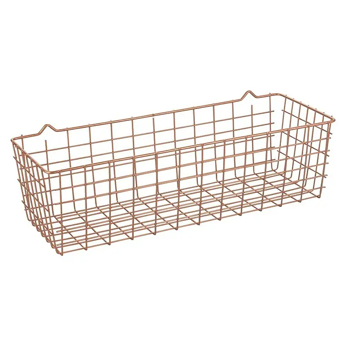 Metaltex Allzweck-Korb Koala - L x B x H: 33 x 12 x 10 cm, Kupfer - Dieser Drahtkorb in Roségold ist ein stilvolles Aufbewahrungselement. Der Korb ist robust und bietet vielseitige Einsatzmöglichkeiten.