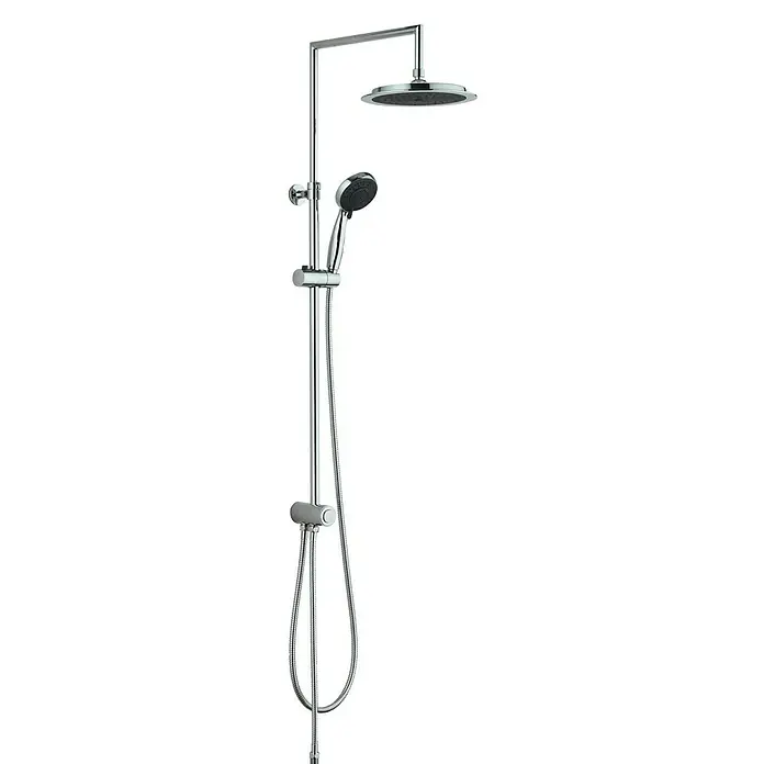 Mixomat Duschsystem Dallas - Mit Umsteller, Lochabstand: 69,5 cm - 70 cm, Anzahl Strahlarten: 5 Stk., Chrom/Anthrazit - Moderner Duschkopf mit Handbrause und Chrom-Finish, ideal für ein stilvolles Badezimmer. Genießen Sie Komfort und Funktionalität.