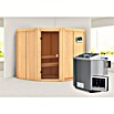 Karibu Elementsauna Kotka (Mit 9 kW Bio-Ofen mit externer Steuerung, L x B x H: 196 x 196 x 198 cm) | BAUHAUS