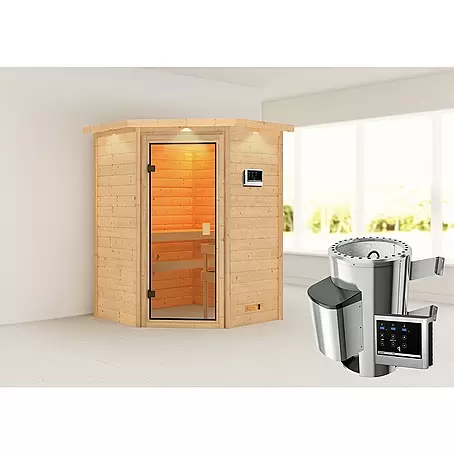 Karibu  Massivholzsauna Antonia