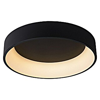 Lucide Talowe LED-Deckenleuchte rund (42 W, Ø x H: 600 mm x 13 cm, Schwarz, Warmweiß)