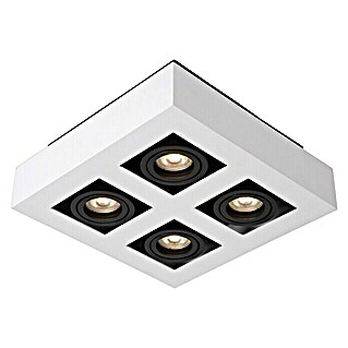 Lucide LED-Deckenleuchte Xirax (20 W, L x B x H: 25 x 25 x 8,8 cm, Weiß, Warmweiß)