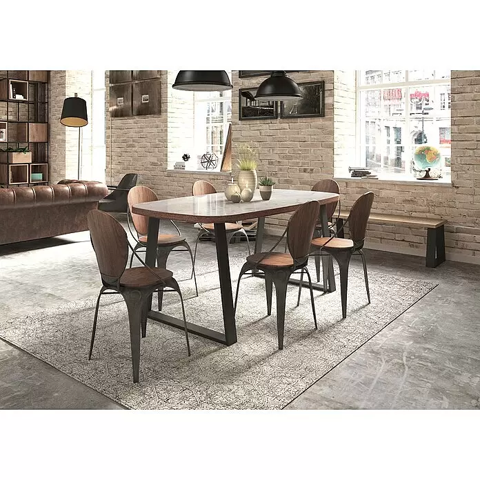 Tischgestell Strong - L x B x H: 8 x 38 x 38,2 cm, Traglast: 250 kg, Stahl - Stimmungsaufnahme