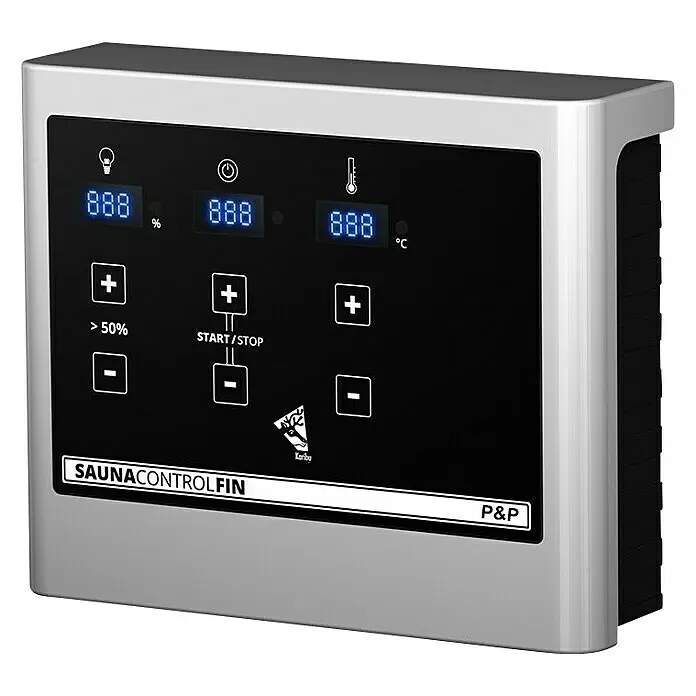 Karibu Massivholzsauna Antonia - Elektroofen, Steuerung Ofen: Extern, L x B x H: 145 x 145 x 187 cm, Ohne Dachkranz - Detailaufnahme