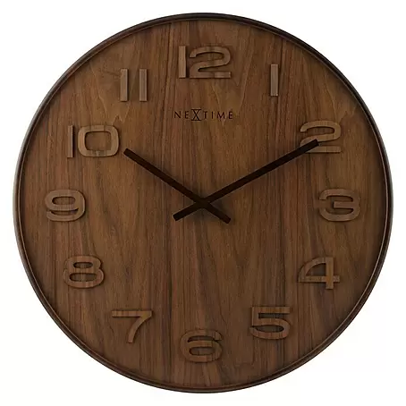 Wanduhr rund Wood