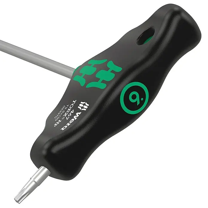 Wera Stiftschlüssel mit Quergriff TX 467 - Abtriebsgröße: 25 mm, Klingenlänge: 100 mm - Wera 467 Torx HF Schraubendreher mit T-Griff, ideal für präzise Schraubarbeiten. Ergonomisches Design für komfortable Handhabung.