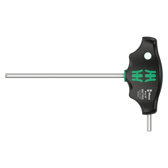 Wera Stiftschlüssel mit Quergriff Hex-Plus 454 - Abtriebsgröße: 5 mm, Klingenlänge: 150 mm, Innensechskant - Der Wera 454 HF Hex-Plus T-Griff-Schlüssel bietet erhöhte Kraftübertragung & verhindert das Ausrunden von Schrauben. Für Profis, die Präzision suchen.