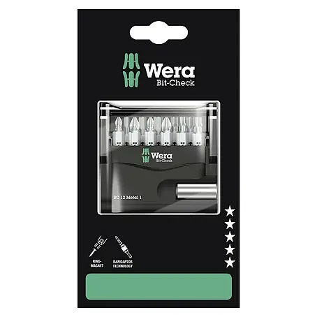 Wera  Bit-Set Bit-Check 12 Metal 1 SB