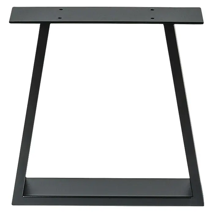 Tischgestell Strong - L x B x H: 8 x 38 x 38,2 cm, Traglast: 250 kg, Stahl - Schwarzes Metalltischgestell mit flacher Oberseite mit Schraubenlöchern, ideal für individuelle Tischprojekte. Robuste Bauweise garantiert Stabilität.