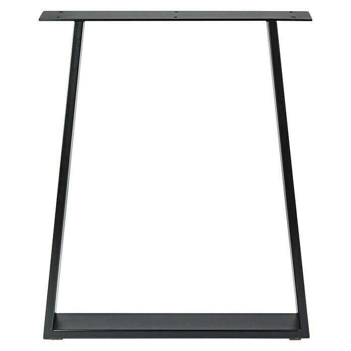 Pata para muebles Trapecio (L x An x Al: 71,2 x 8 x 58 cm, Capacidad de carga: 250 kg, Negro)