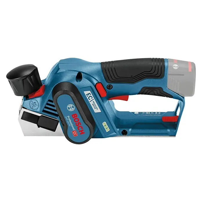 Bosch Professional Akku-Handhobel GHO 12V-20 - 12 V, Li-Ionen, Ohne Akku, Hobelbreite: 56 mm - Ein akkubetriebener Bosch GHO 12V-20 Hobel für Holzbearbeitung. Kompaktes, kabelloses Elektrowerkzeug zum schnellen und präzisen Hobeln.