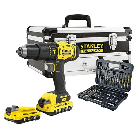 Stanley Fatmax V20 Taladro atornillador percutor de batería SFMCD711D2F-QW