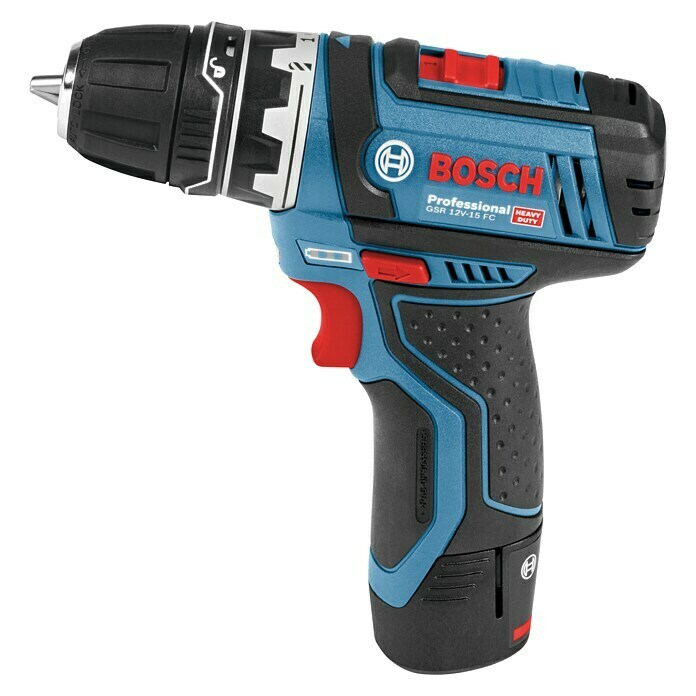 Bosch Professional Akkuschrauber GSR 12V-15 FC12 V, 2 Akkus, 2 Ah, Leerlaufdrehzahl: 0 U/min - 1.300 U/min Right Side View